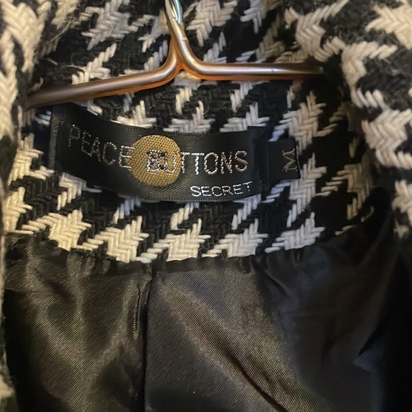 Wool Blend Jacket with Leather Trim - Picture 3 of 4